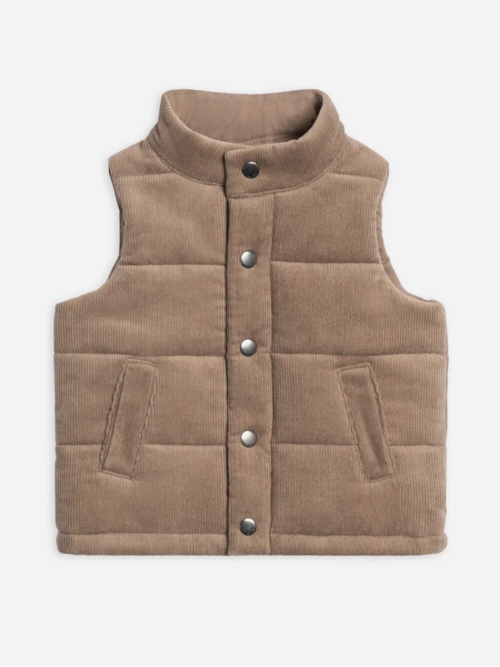 Kendi Idris Corduroy Snap Vest